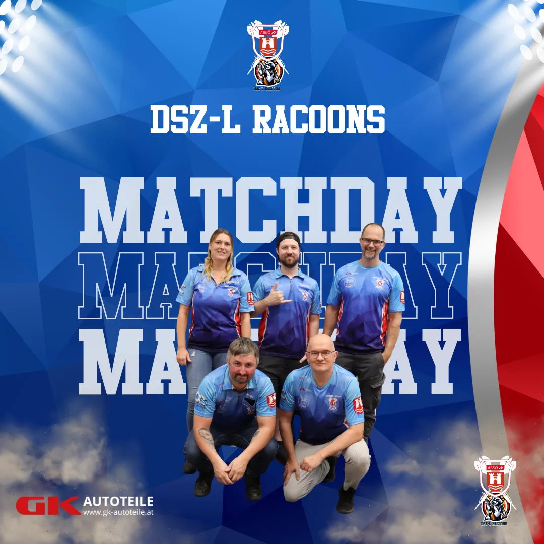 Die Mannschaft der DSZ-L Racoons in Vereinstrikots