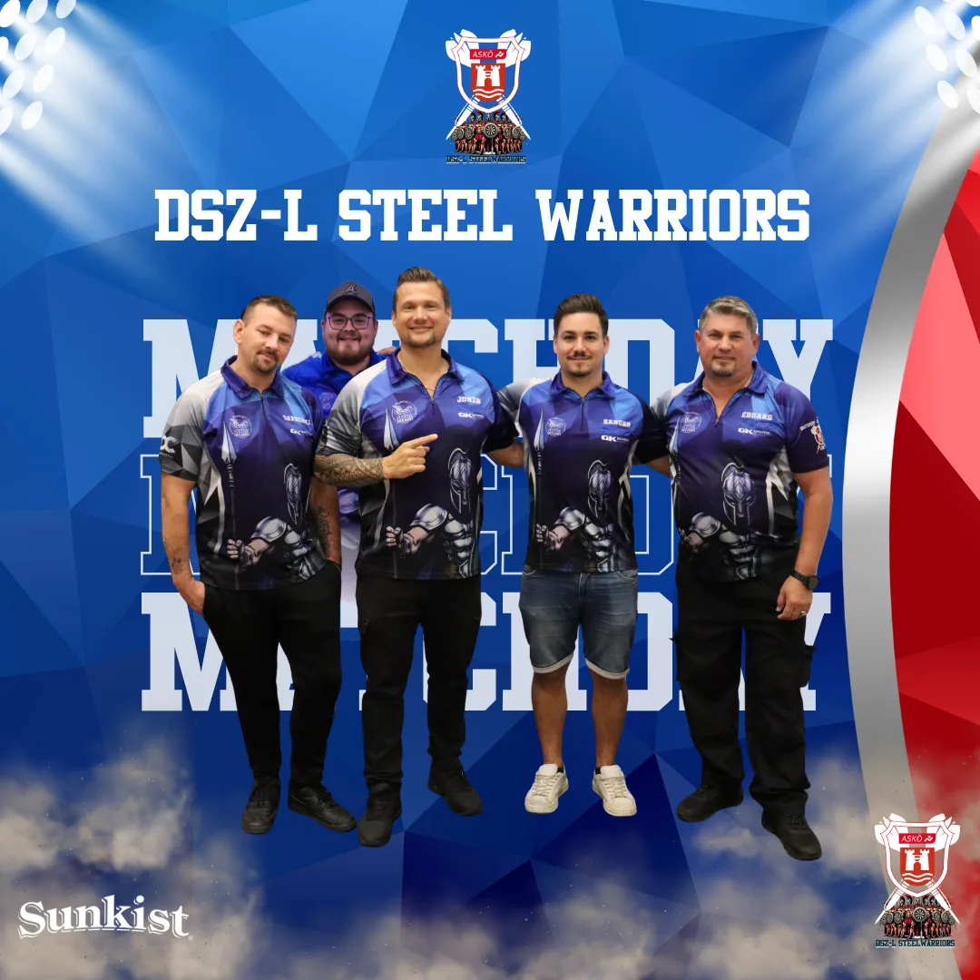 Die Mannschaft der DSZ-L Steelwarriors in Vereinstrikots