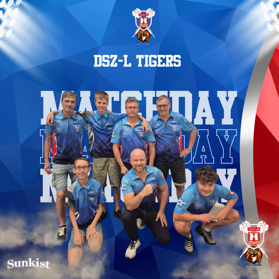 Die Mannschaft der DSZ-L Tigers in Vereinstrikots